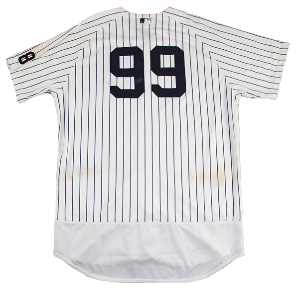 Game-used Aaron Judge Jersey From MLB debut on Steiner Auctions Block ...